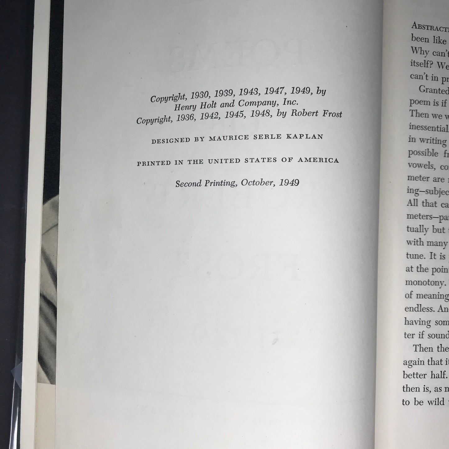 Complete Poems - Robert Frost - 2nd Print - Signed - 1949