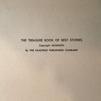 The Treasure Book of Best Stories - Althea L. Clinton - 1933