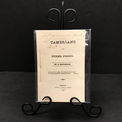 Tamerlane and Other Poems - A Bostonian (Edgar Allen Poe) - First Known Facsimile Privately Published by a Collector - #121 of 150 - 1923