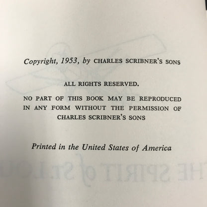 The Spirit of St. Louis - Charles A. Lindbergh - Inscribed - 1953