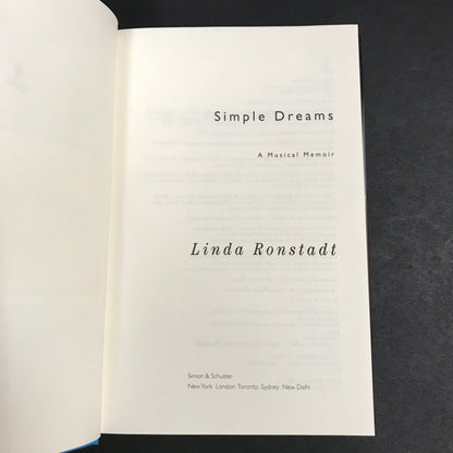 Simple Dreams - Linda Ronstadt - Signed - 1st Edition - 2013