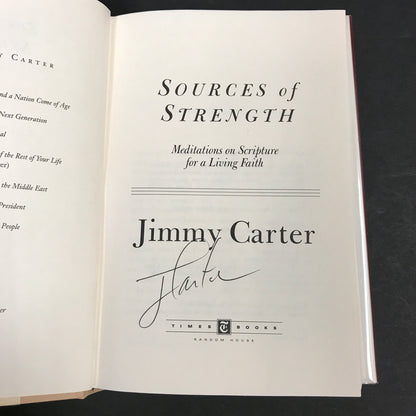 Sources of Strength - Jimmy Carter - Signed - 1st Edition - 1997