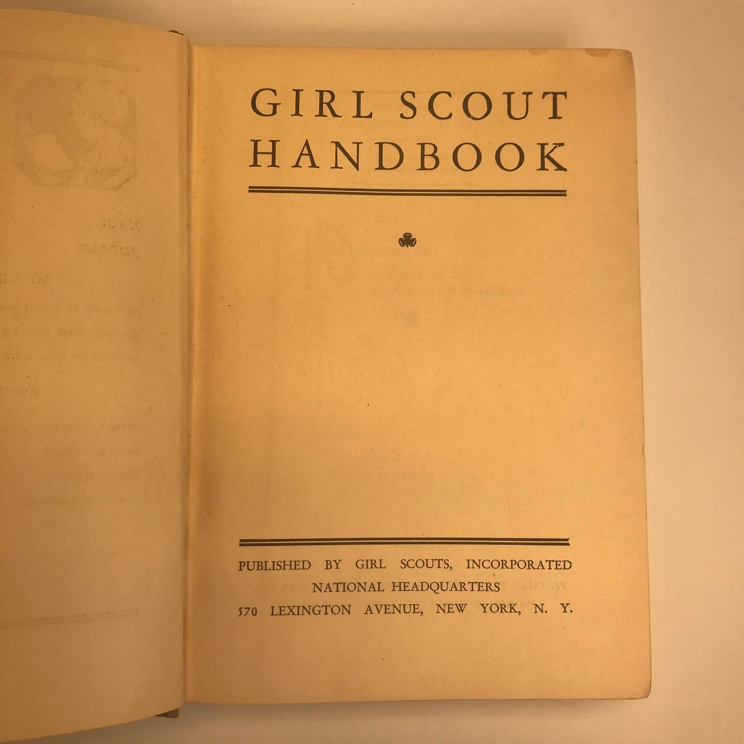 Girl Scout Handbook - Second Impression - 1933