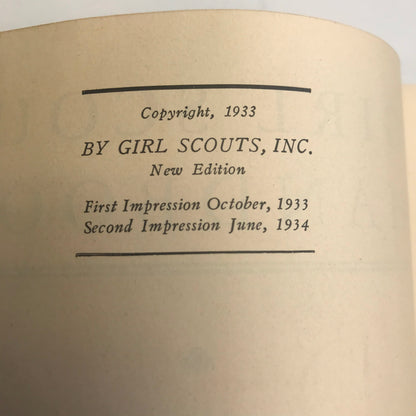 Girl Scout Handbook - Second Impression - 1933