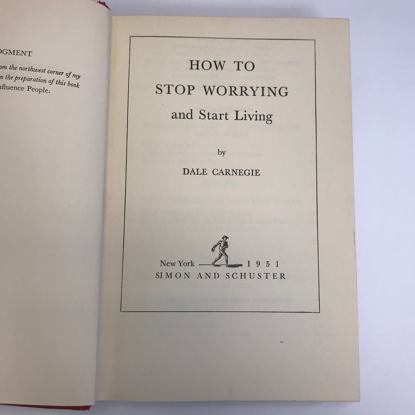 How to Stop Worrying and Start Living - Dale Carnegie - 21st Printing - Signed