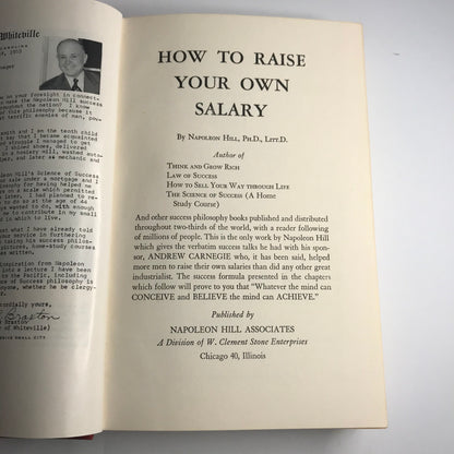 How to Raise Your Own Salary - Napoleon Hill - Signed - 3rd Printing
