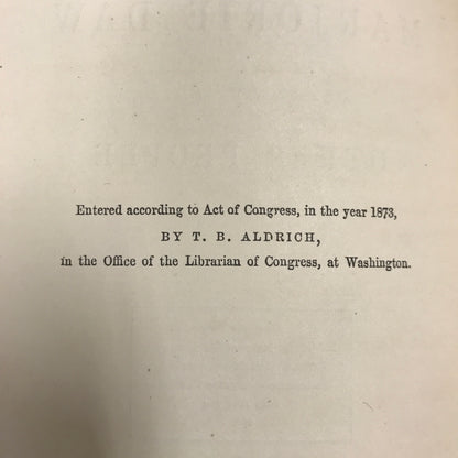 Marjorie Daw and Other People - Thomas Bailey Aldritch - 1st Edition - 1873