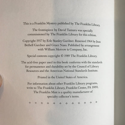 The D. A. Calls It Murder - Erle Stanley Gardner - Franklin Library - 1989