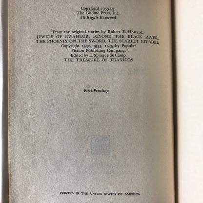 King Conan - Robert E. Howard - First Edition - 1953