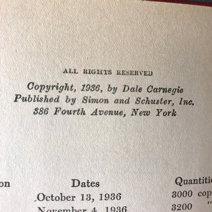 How to Win Friends and Influence People - Dale Carnegie - 17th Printing - 1937
