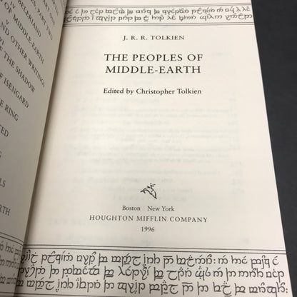 The Peoples of Middle-Earth - J. R. R. Tolkien - 1st Edition - 1996
