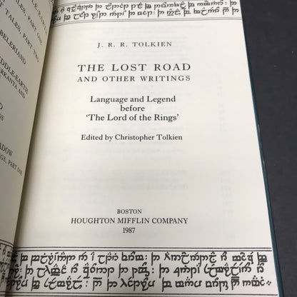 The Lost Road and Other Writings - J. R. R. Tolkien - 1st Edition - 1987