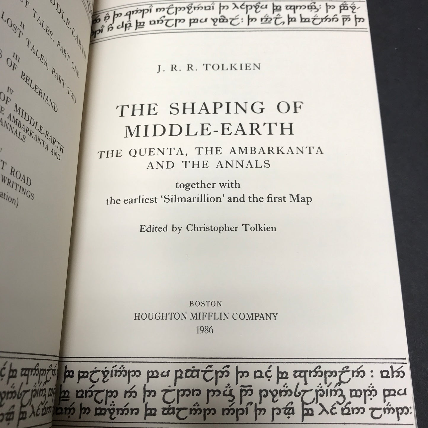 The Shaping of Middle-Earth - J. R. R. Tolkien - 1st U.S. Edition - 1986