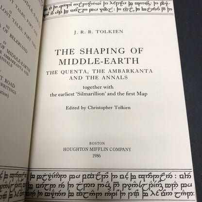 The Shaping of Middle-Earth - J. R. R. Tolkien - 1st U.S. Edition - 1986