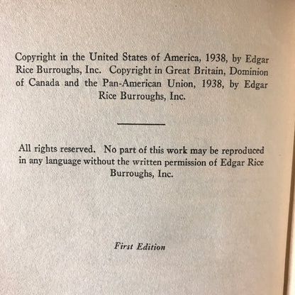 Tarzan and the Forbidden City - Edgar Rice Burroughs - 1st Edition - 1938