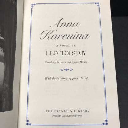 Anna Karenina - Leo Tolstoy - Franklin Library - 1980