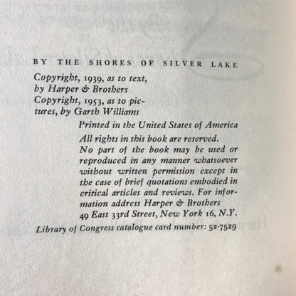 By the Shores of Silver Lake - Laura Ingalls Wilder - 1953