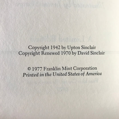 Dragon's Teeth - Upton Sinclair - Limited Edition - Franklin Library - 1977
