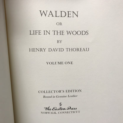 Walden or Life in the Woods - Henry David Thoreau - Collector's Edition - Easton Press - 2016