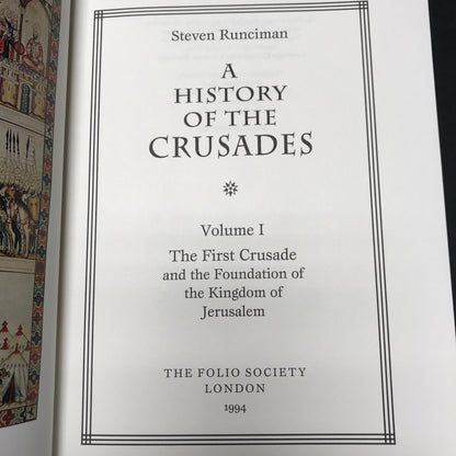 A History of the Crusades - Steven Renciman - 3 Volumes - 2nd Printing - Folio Society - 1994