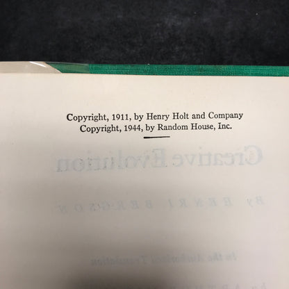 Creative Evolution - Henri Bergson - Modern Library - 1944