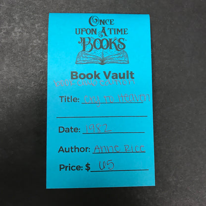 Cry To Heaven - Anne Rice - Book Club Edition - 1982