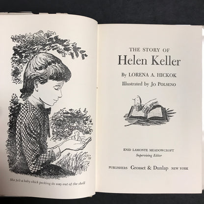 The Story of Helen Keller - Lorena A. Hickok - Book Club Edition - 1958