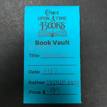 Misery - Stephen King - 1st Edition - 1987