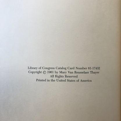 Jacqueline Bouvier Kennedy - Mary Van Rensselaer - 1961 - First Edition
