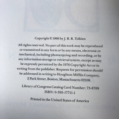 The Hobbit - J. R. R. Tolkien - 1987 - Book Club Edition