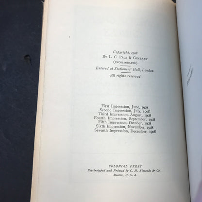 Anne of Green Gables - L. M. Montgomery - 1908 - Seventh Print - Re-glued Spine