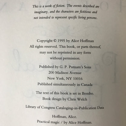 Practical Magic - Alice Hoffman - 1995 - First Edition