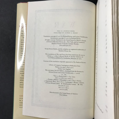 War and Peace - Leo Tolstoy - 2007 - Signed by both translators