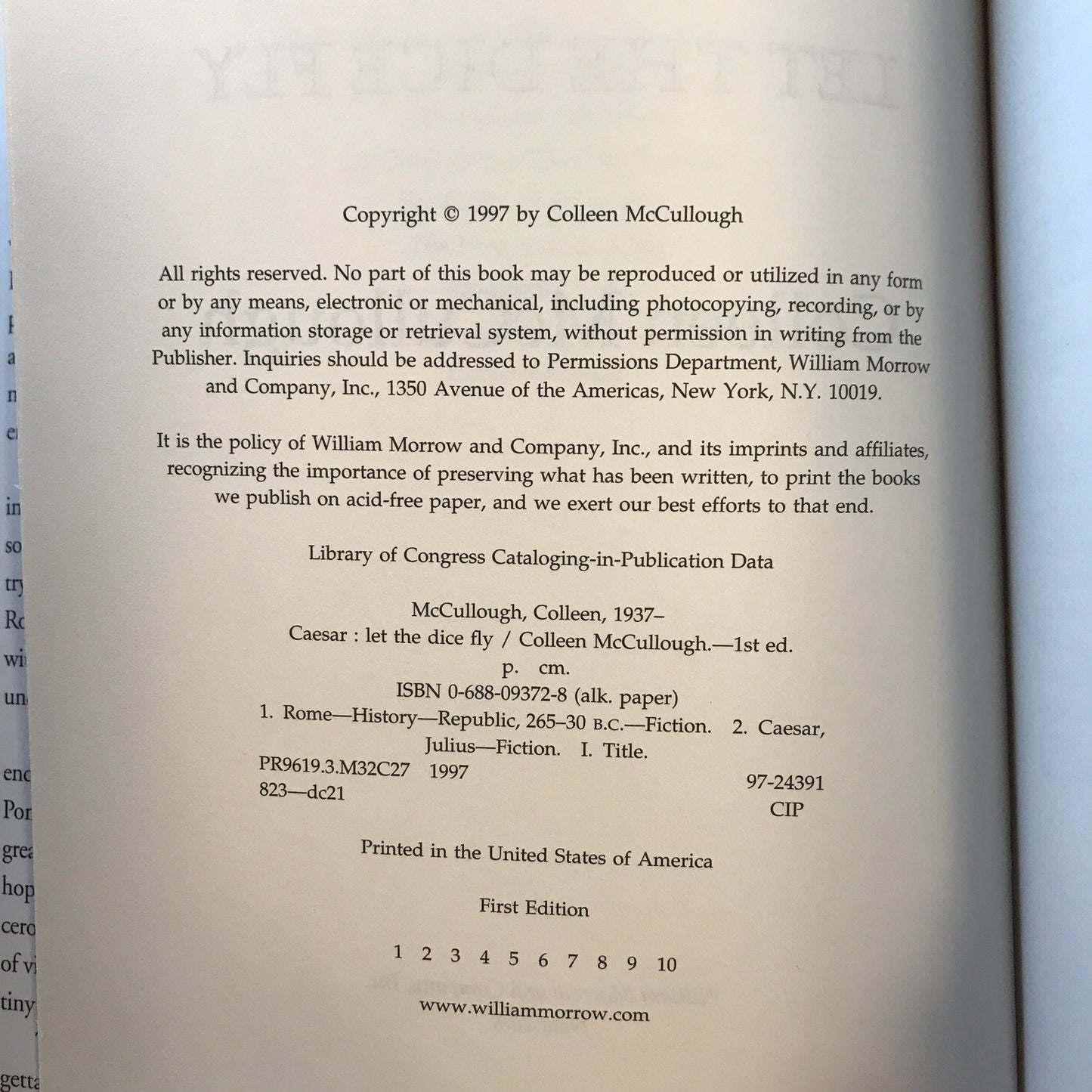 Caesar: A Novel - Colleen McCullough - Signed - 1st Edition - 1996