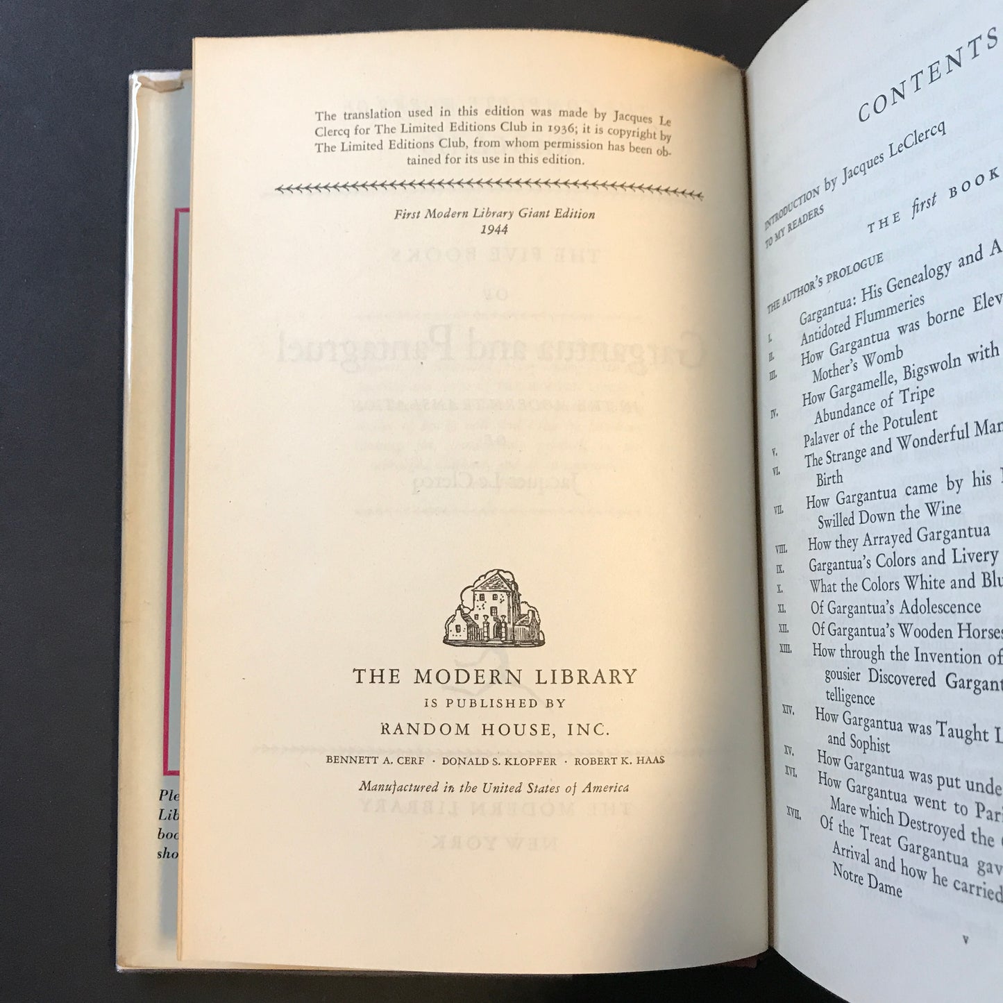 The Complete Works of Rabelais - Jacques Le Clercq - 1st Thus - 1944