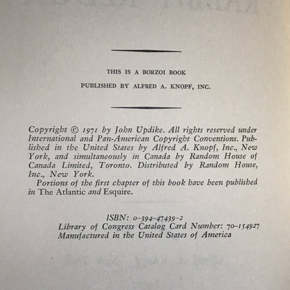 Rabbit Redux - John Updike - 1st Edition - 1971