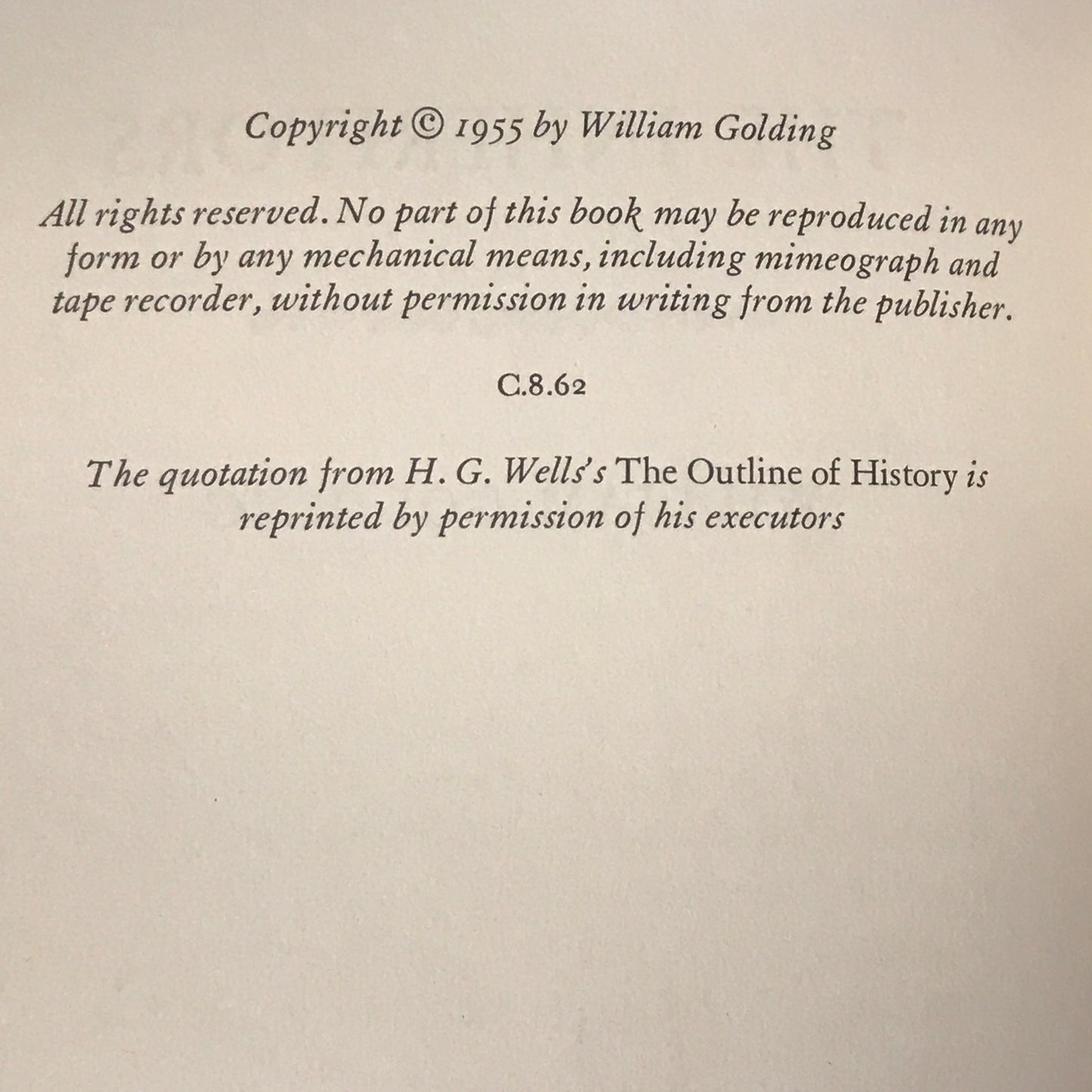 The Inheritors - William Golding - Early Print - 1955
