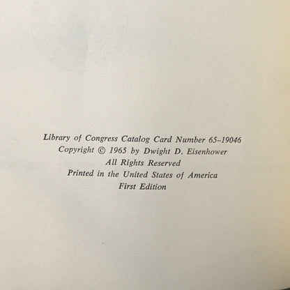 Waging Peace: 1956-1961 - Dwight D. Eisenhower - Signed - 1st Edition - #396/1,434 - 1965