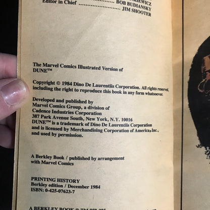 Dune: The Official Comic Book - Ralph Macchio - 1st Thus - 1984