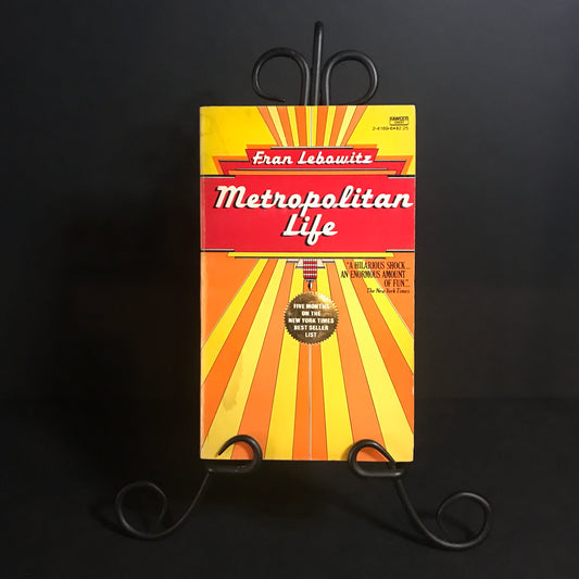 Metropolitan Life - Fran Lebowitz - Signed - 1st Thus - 1978