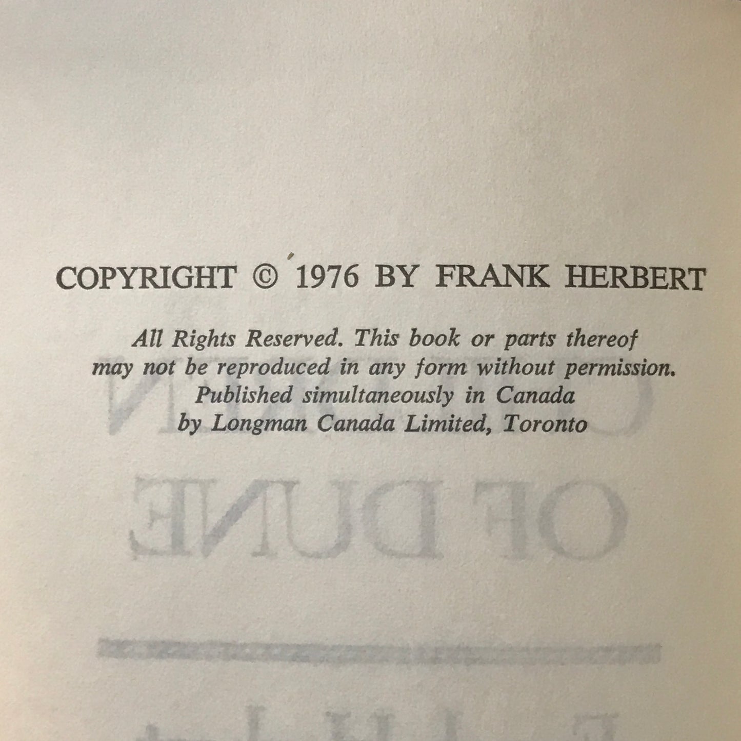 Children of Dune - Frank Herbert - Book Club Edition - Later Print - 1976