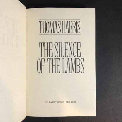 The Silence of the Lambs - Thomas Harris - Trade Size Book Club Edition - 1988