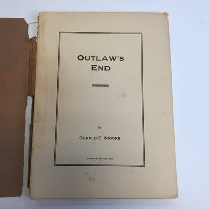 Outlaw's End - Gerald F. Moore - Kansas - Signed