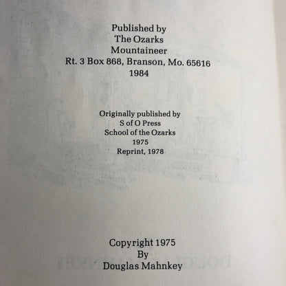 Hill and Holler Stories - Douglas Mahnkey - 1975