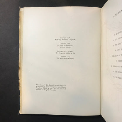 The Courtship of Miles Standish - Henry Wadsworth Longfellow - Loose Page - 1903
