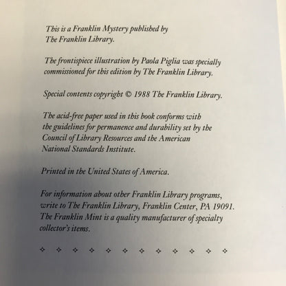 The Picture of Dorian Gray - Oscar Wilde - Franklin Library - 1988