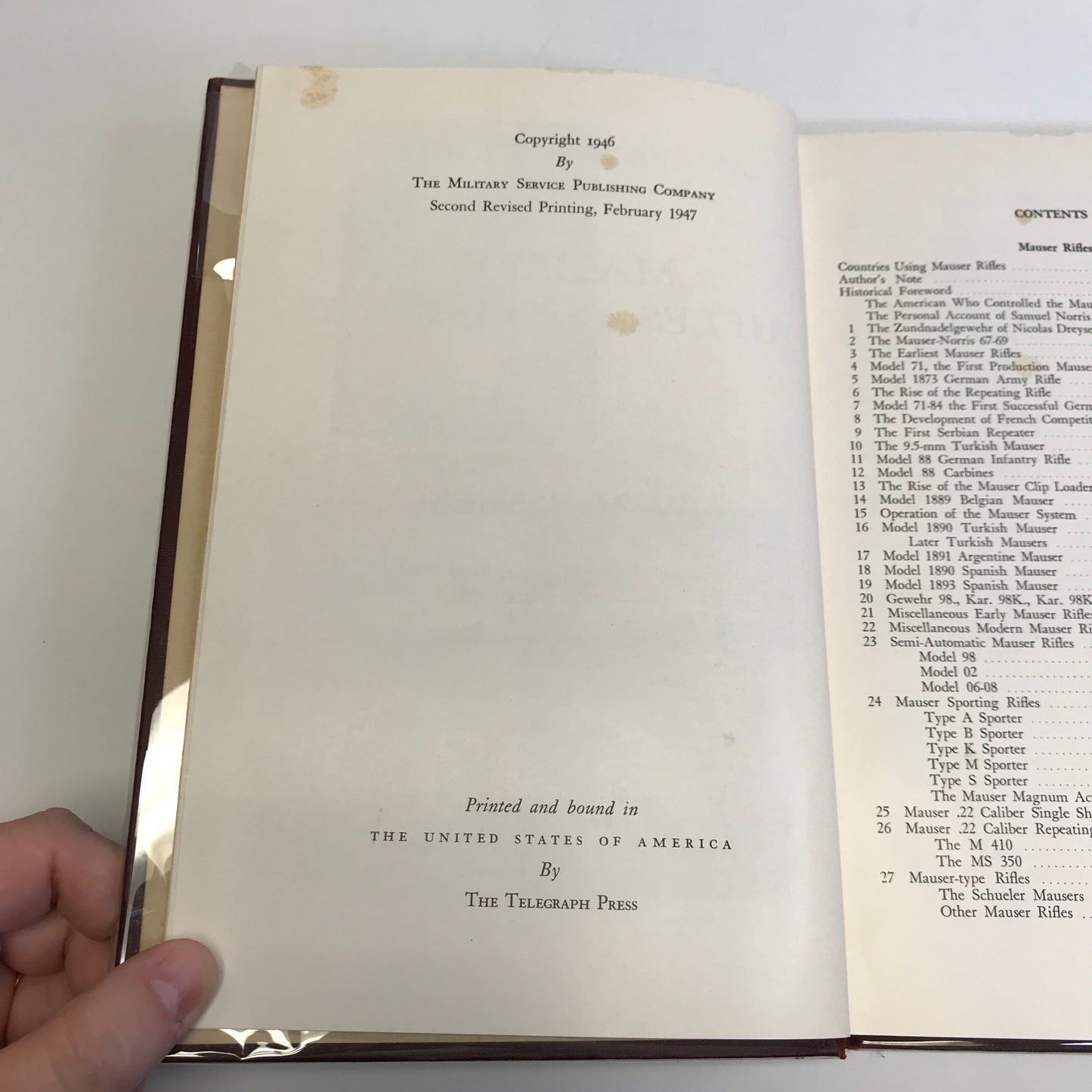 Mauser Rifles and Pistols - W. H. B. Smith - 2nd Reused Edition - 1947
