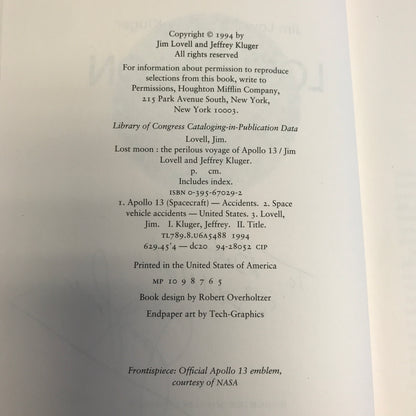Lost Moon - Jim Lovell and Jeffery Kluger - Signed - 1994