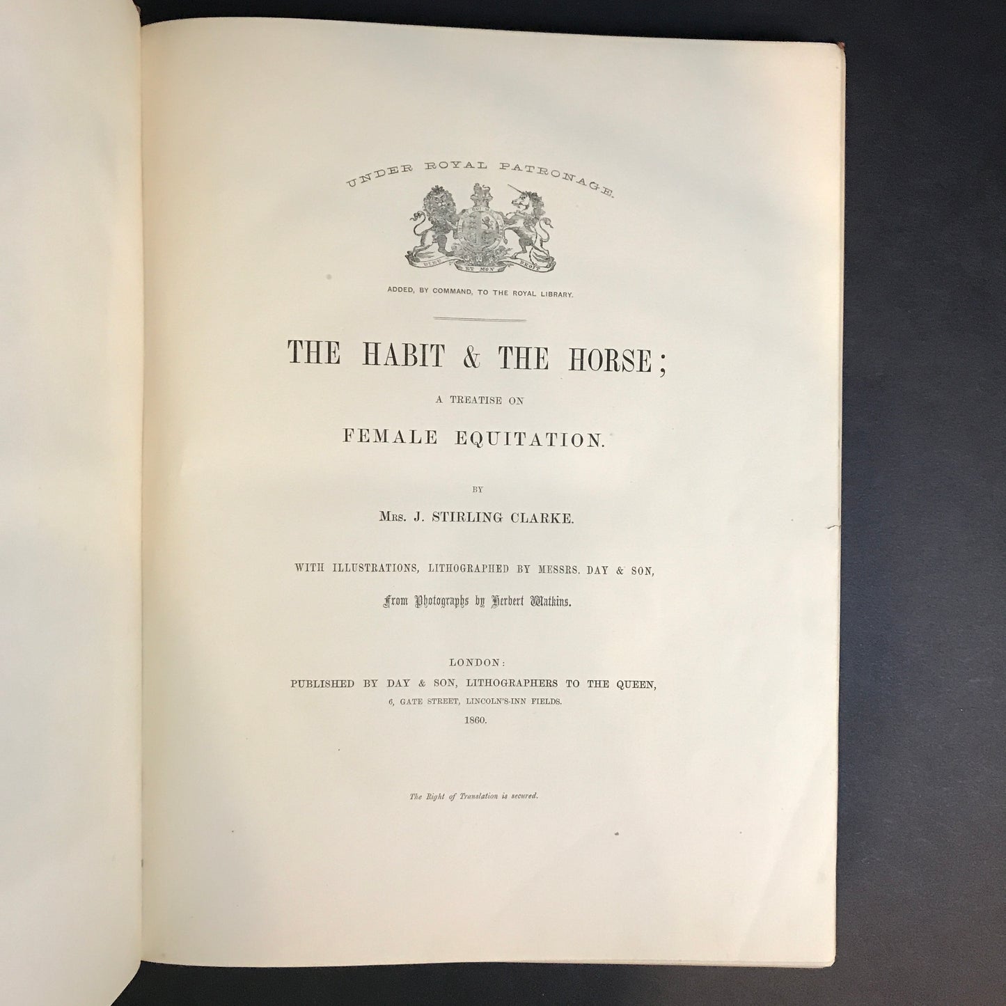 The Habit and the Horse - Mrs. J. Stirling Clarke - 1860