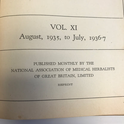 The Medical Herbalist Vol. XI - 1935-1937